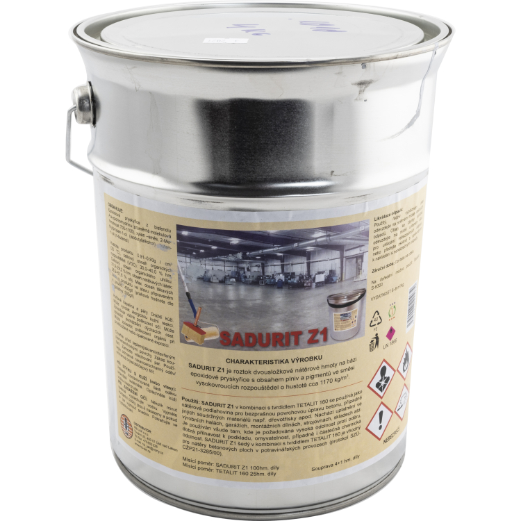 HB-Lak Sadurit Z1 protiskluzová barva na beton, šedá, 4 kg + tužidlo 1 kg