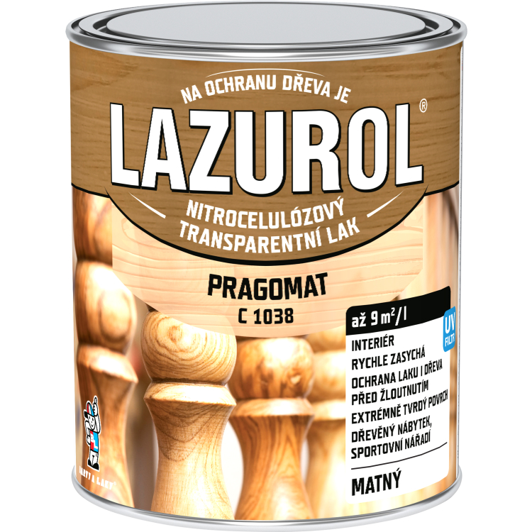 Lazurol Pragomat C1038 nitrocelulózový lak na dřevo