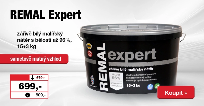 Remal Expert&nbsp;zářivě bílý malířský nátěr.