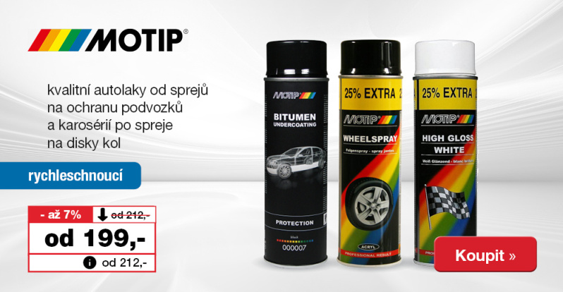 Motip&nbsp;autolaky ve spreji.