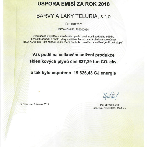 Podílíme se na ochraně životního prostředí