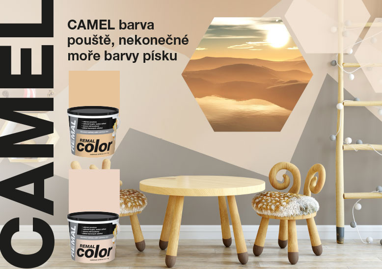 CAMEL barva pouště, nekonečné moře barvy písku