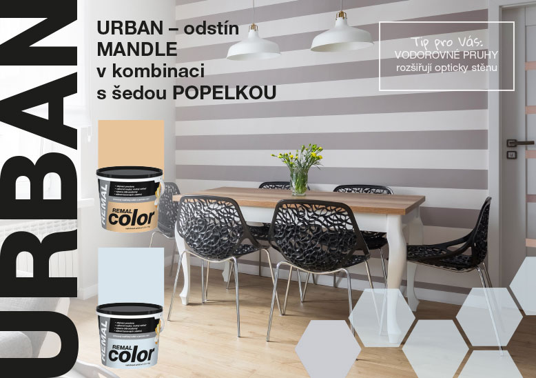 URBAN – odstín MANDLE v&nbsp;kombinaci s&nbsp;šedou POPELKOU 