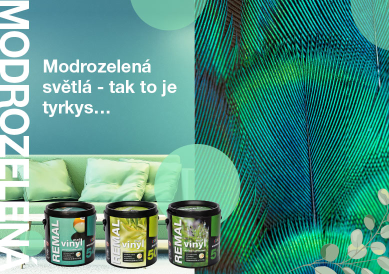 Modrozelená světlá - tak to je tyrkys…