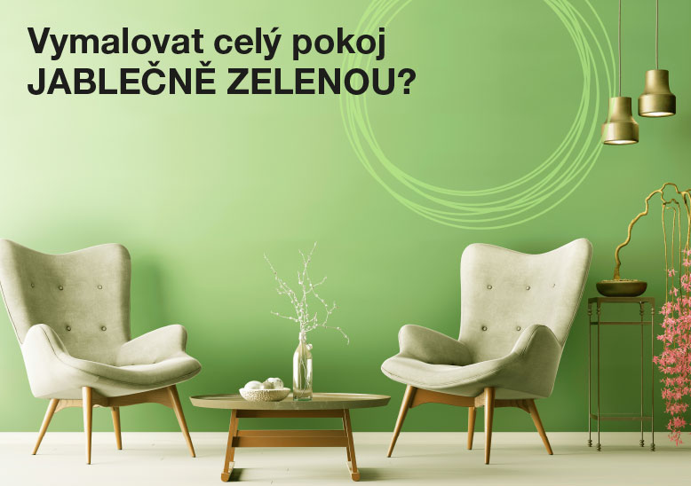 Vymalovat celý pokoj JABLEČNĚ ZELENOU?