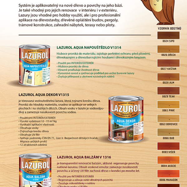 LAZUROL AQUA – moudré řešení pro Vaše dřevo