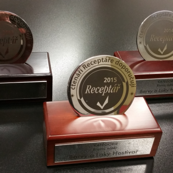 Hattrick BAREV A LAKŮ HOSTIVAŘ, a.s.  v anketě Čtenáři Receptáře doporučují!