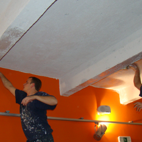 Aplikace malířských barev REMAL EFEKT ve FITCENTRU AURA ve Frenštátě p. Radhoštěm