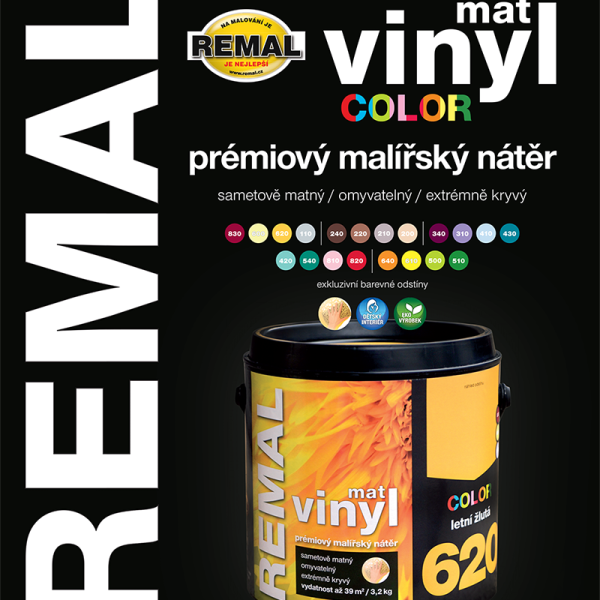 REMAL VINYL COLOR MAT - prémiový malířský nátěr